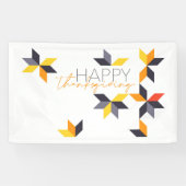 Modern, vrolijk ontwerp van Happy Thanksgiving Spandoek (Horizontaal)