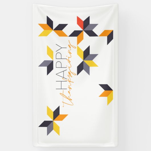Modern, vrolijk ontwerp van Happy Thanksgiving Spandoek (Verticaal)