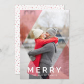 Modern vrolijk overlay | Kerst fotokaart Feestdagenkaart (Voorkant / Achterkant)