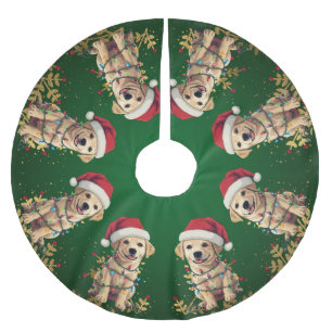 Modern vrolijke Lab kerstboom puppy hond patroon Rok