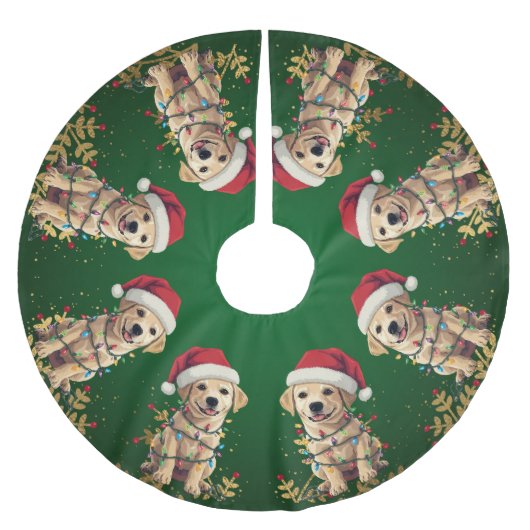 Modern vrolijke Lab kerstboom puppy hond patroon Rok (Voorkant)