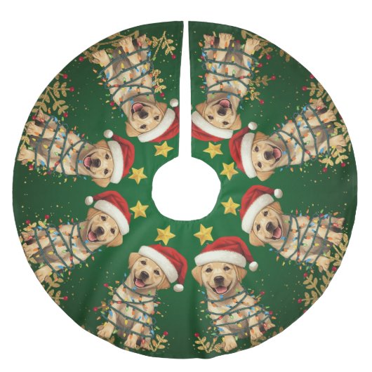 Modern vrolijke Lab kerstboom puppy hond patroon Rok (Voorkant)