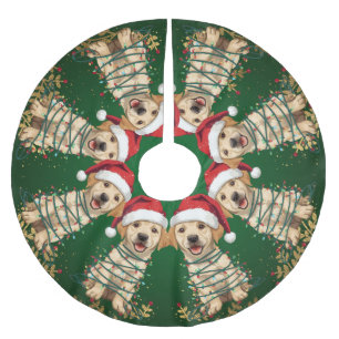 Modern vrolijke Lab kerstboom puppy hond patroon Rok