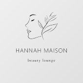 Modern, Vrouw Logo, Bedrijfsnaam Branding Raamsticker (Vel)