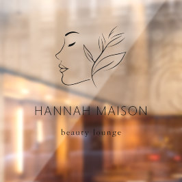 Modern, Vrouw Logo, Bedrijfsnaam Branding Raamsticker