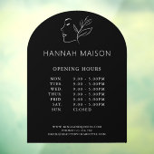 Modern, Vrouw Logo, Openingstijden Raamsticker (Vel 3)