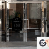 Modern, Vrouw Logo, Openingstijden Raamsticker (Kantoordeur)