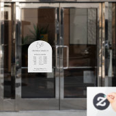 Modern, Vrouw Logo, Openingstijden Raamsticker (Kantoordeur)