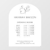 Modern, Vrouw Logo, Openingstijden Raamsticker (Vel)