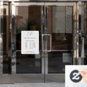 Modern, Vrouw Logo, Openingstijden Raamsticker (Kantoordeur)