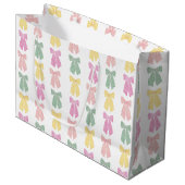 Modern Vrouwelijk Coquette Haar Bow Patroon Groot Cadeauzakje (Voorkant Gekanteld)