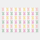 Modern Vrouwelijk Coquette Haar Bow Patroon Inpakpapier Vel (Voorkant 3)