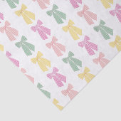 Modern Vrouwelijk Coquette Haar Bow Patroon Tissuepapier (Detail)