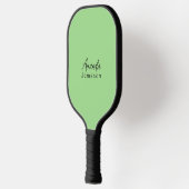 Modern vrouwelijk groen monogram pickleball paddle (Links)