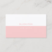 Modern Vrouwelijk half-wit / half blush roze Visitekaartje (Voorkant)