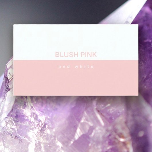 Modern Vrouwelijk half-wit / half blush roze Visitekaartje