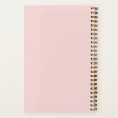 Modern Vrouwelijk Roze Initiaal Monogram Notitieboek (Achterkant)