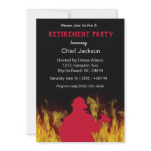 Modern vuurman/brandweerhoofd Silhouette Retiremen