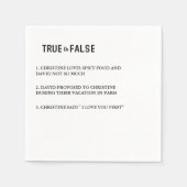 Modern Waar of vals monogram bruiloft Servet (Voorkant)