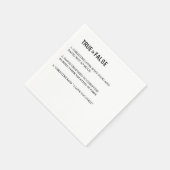 Modern Waar of vals monogram bruiloft Servet (Hoek)