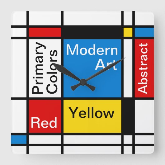 Modern Wall Decor Clocks Vierkante Klok (Voorkant)