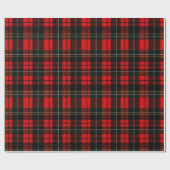 Modern Wallace Red Scottish Tartan Plaid Pattern Cadeaupapier (Vlak)