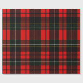 Modern Wallace Red Scottish Tartan Plaid Pattern Cadeaupapier (Vlak)