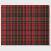 Modern Wallace Red Scottish Tartan Plaid Pattern Cadeaupapier (Vlak)