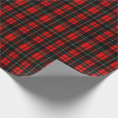 Modern Wallace Red Scottish Tartan Plaid Pattern Cadeaupapier (Hoek)