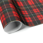 Modern Wallace Red Scottish Tartan Plaid Pattern Cadeaupapier (Rol Hoek)
