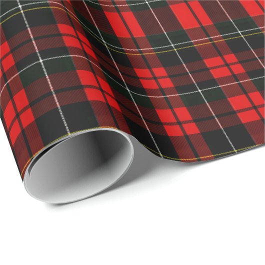 Modern Wallace Red Scottish Tartan Plaid Pattern Cadeaupapier (Rol Hoek)