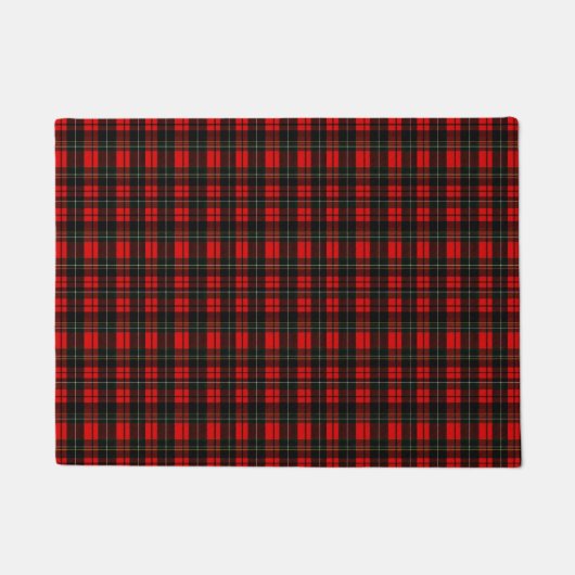 Modern Wallace Red Scottish Tartan Plaid Pattern Deurmat (Voorkant)