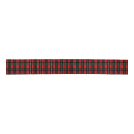 Modern Wallace Red Scottish Tartan Plaid Pattern Grosgrain Lint (Voorkant)