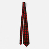 Modern Wallace Red Scottish Tartan Plaid Pattern Stropdas (Achterkant)
