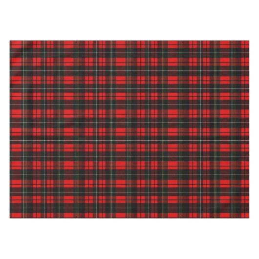 Modern Wallace Red Scottish Tartan Plaid Pattern Tafelkleed (Voorkant (Horizontaal))