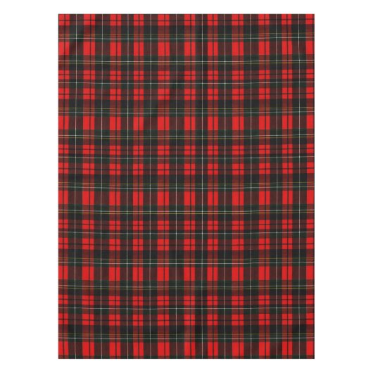 Modern Wallace Red Scottish Tartan Plaid Pattern Tafelkleed (Voorkant)