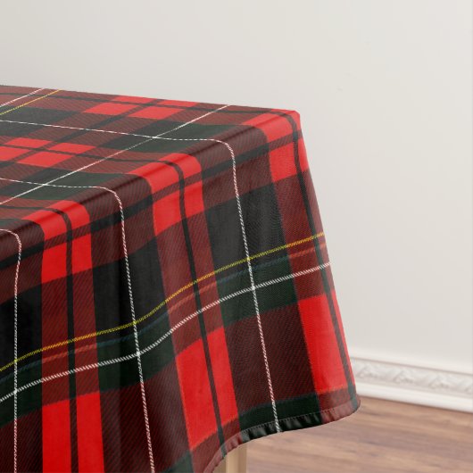 Modern Wallace Red Scottish Tartan Plaid Pattern Tafelkleed (Voorbeeld)