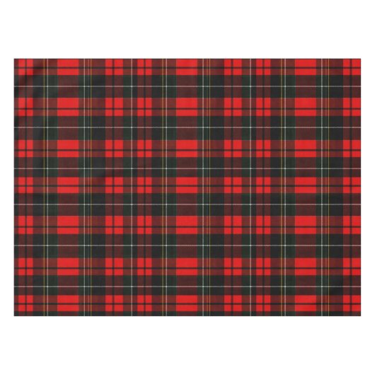 Modern Wallace Red Scottish Tartan Plaid Pattern Tafelkleed (Voorkant (Horizontaal))