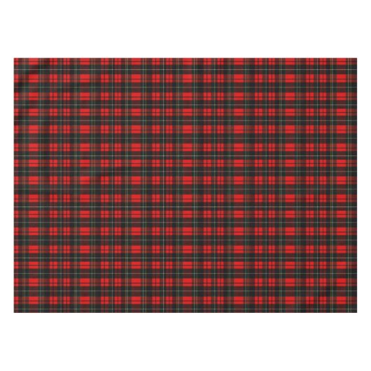 Modern Wallace Red Scottish Tartan Plaid Pattern Tafelkleed (Voorkant (Horizontaal))