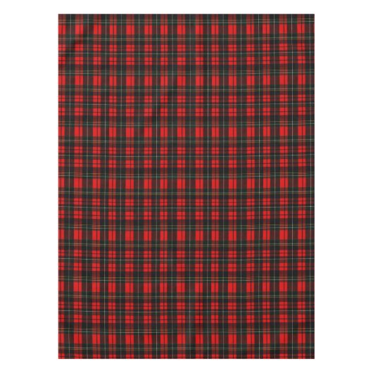 Modern Wallace Red Scottish Tartan Plaid Pattern Tafelkleed (Voorkant)