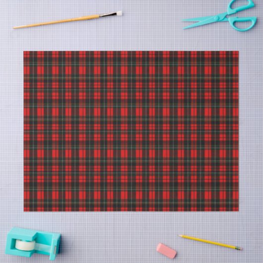 Modern Wallace Red Scottish Tartan Plaid Pattern Tissuepapier (Craft)