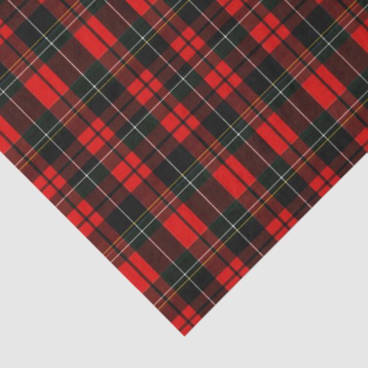 Modern Wallace Red Scottish Tartan Plaid Pattern Tissuepapier (Detail)