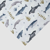 Modern walvisverhaal van de waterverf tissuepapier (Detail)