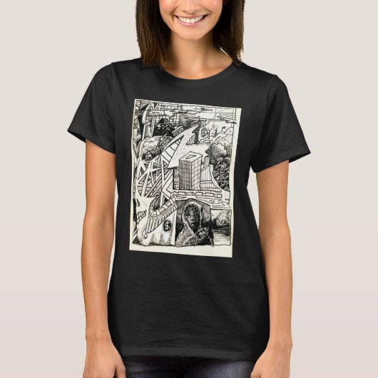"Modern Warfare"-inkttekening T-shirt (Voorkant)