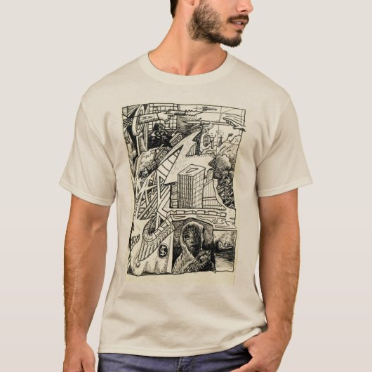 "Modern Warfare"-inkttekening T-shirt (Voorkant)