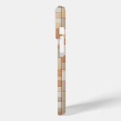 Modern Warm Beige & Peach Mosaic Phone Case Earth (Achterkant / Links)