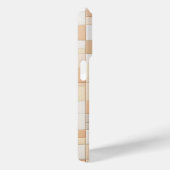 Modern Warm Beige & Peach Mosaic Phone Case Earth (Achterkant / Rechts)