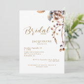 Modern Warm gebladerte Wit Vrijgezellenfeest Kaart (Staand voorkant)