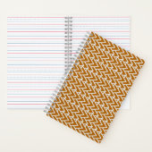 Modern Warm Gold Geometric Pattern Notitieboek (Binnen)