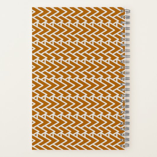 Modern Warm Gold Geometric Pattern Notitieboek (Achterkant)